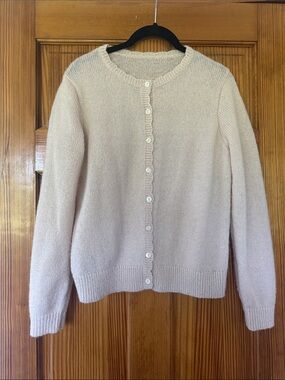 Brandy Melville Cream Button-Up Knit Cardigan